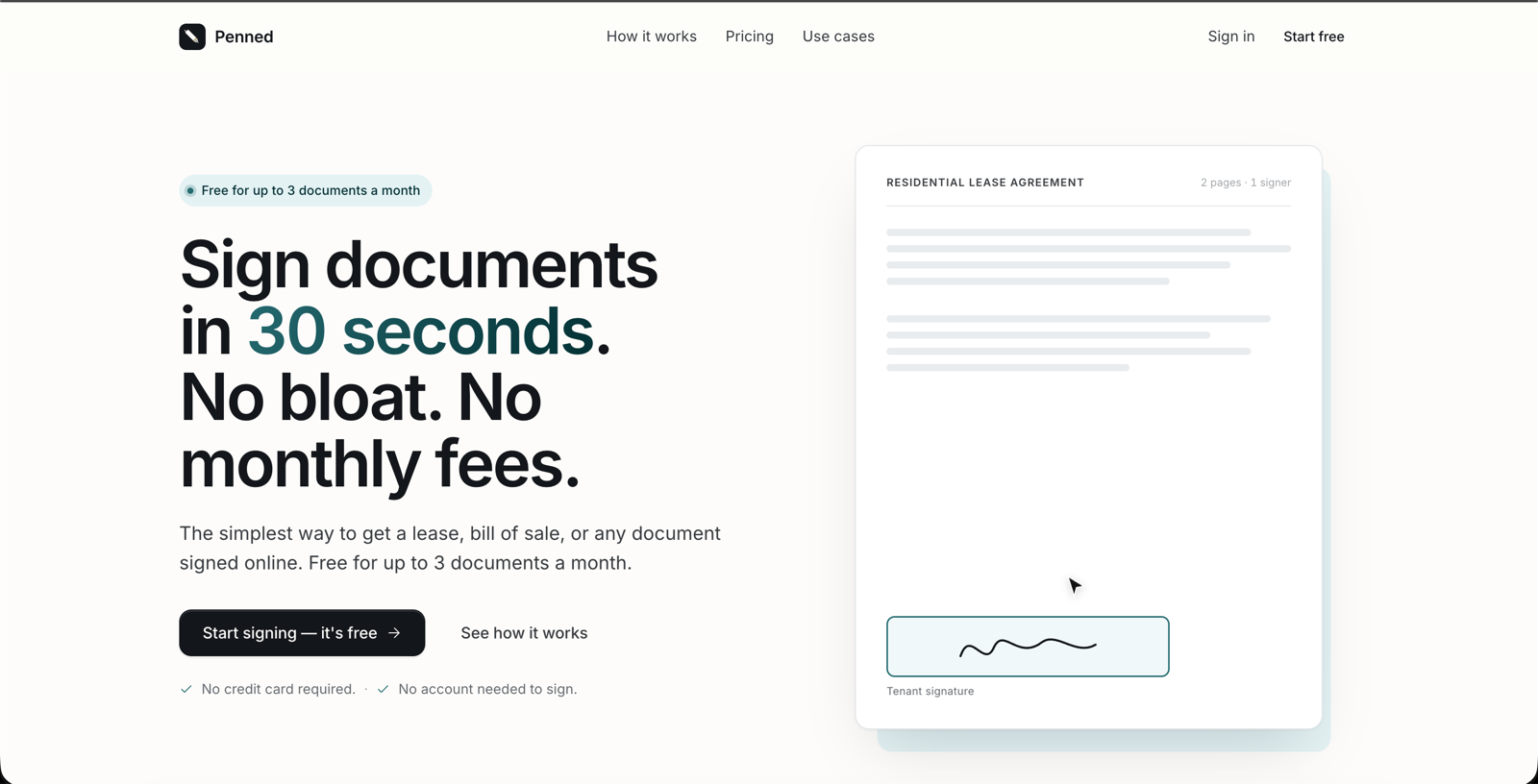 Penned project preview